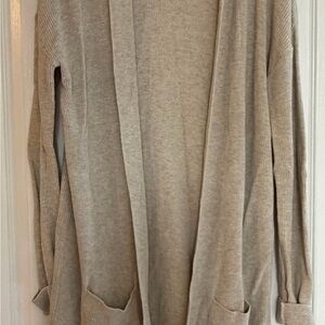 BP Beige Open Front Cardigan